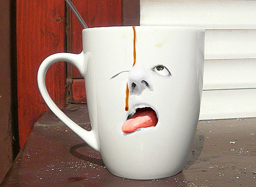 コーヒーカップ、面白い、 高画質の壁紙