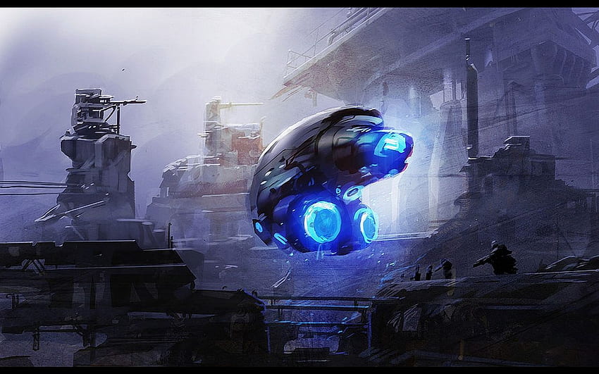 Sci Fi Spaceship, Sci-Fi Ship HD wallpaper