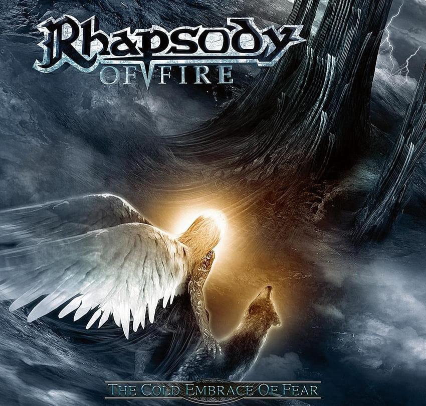 Rhapsody of Fire - 恐怖、翼、寒さ、天使、バンド、抱擁、重い、音楽、ロゴ、恐怖、金属、火、ラプソディの冷たい抱擁 高画質の壁紙