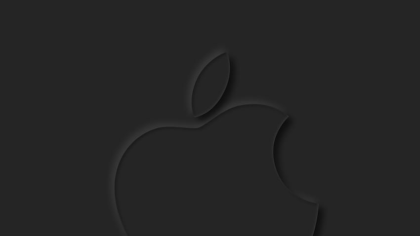 Logo Apple, permukaan abu-abu tua Wallpaper HD