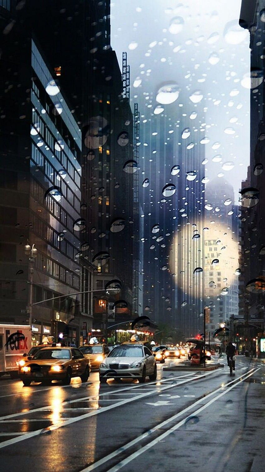 City Rain iPhone - 2018 iPhone、Rainy New York HD電話の壁紙