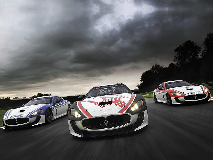 Wyścigi Maserati, moc, luksus, grafika, samochody, prędkość, maserati, tor Tapeta HD