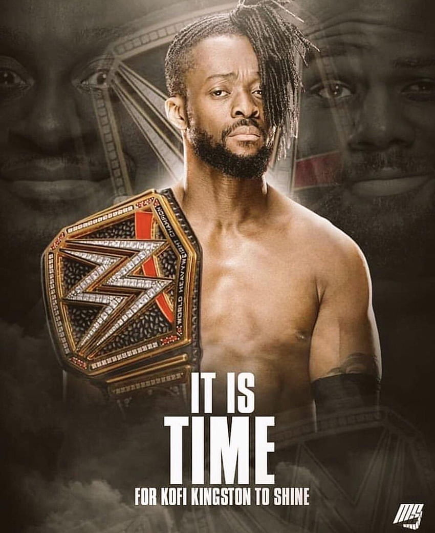 Plakat przedstawiający Kofiego Kingstona jako mistrza WWE: SquaredCircle Tapeta na telefon HD