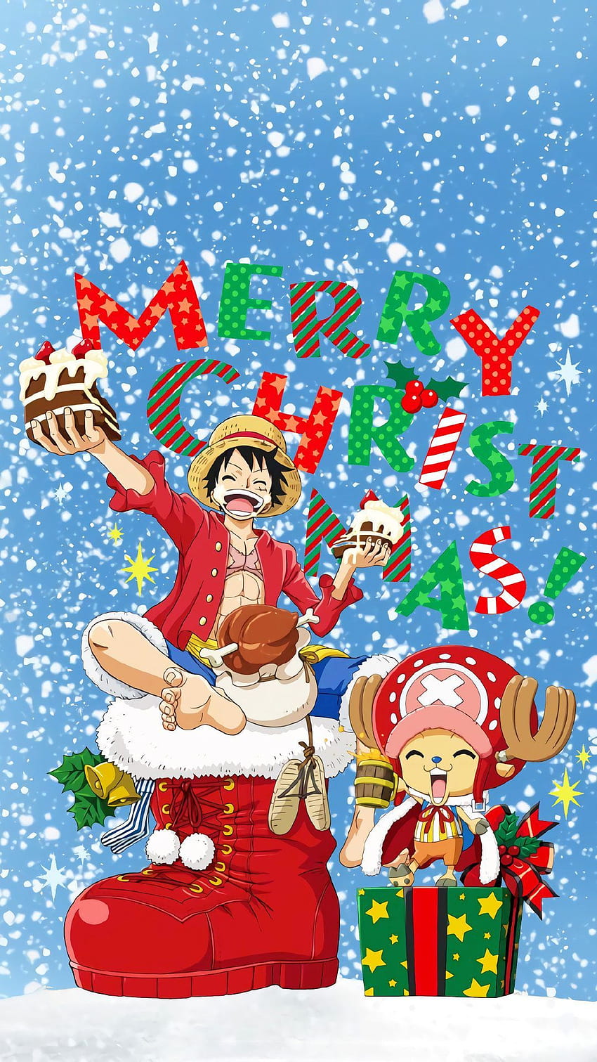One Piece Christmas, Luffy, Anime Christmas Papel de parede de celular HD