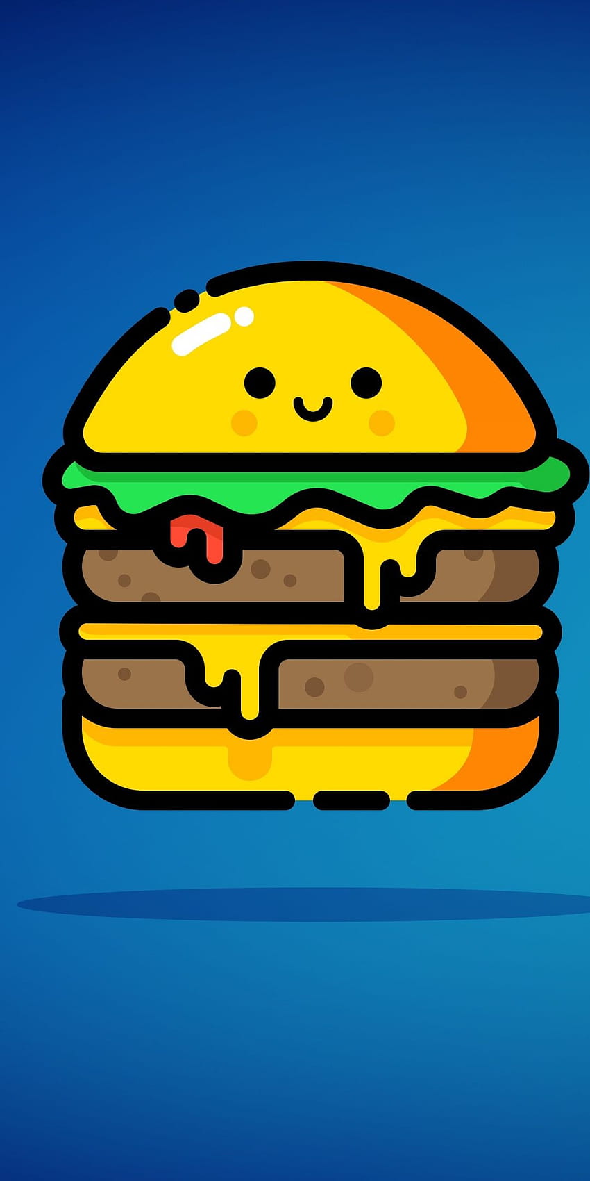 Burger Double Cheese Illustration Background, Hamburger, Food, Hamburger  Background Image And Wallpaper for Free Download