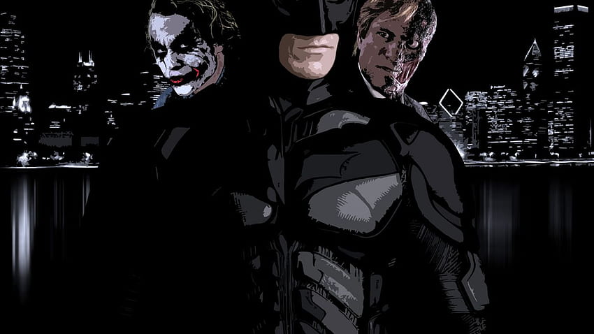 Batman The Joker Heath Ledger Two Gesicht des dunklen Ritters Harvey Dent HD-Hintergrundbild