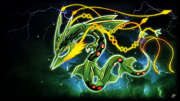 ArtStation - Shiny Mega Rayquaza - Pokemon Fan Art, Evan