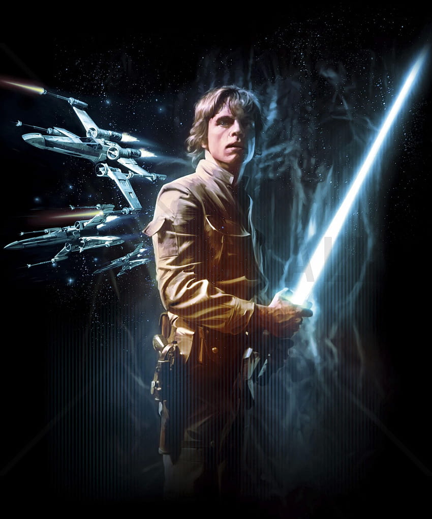 Luke Skywalker, le sabre laser de Luke Skywalker Fond d'écran de téléphone HD