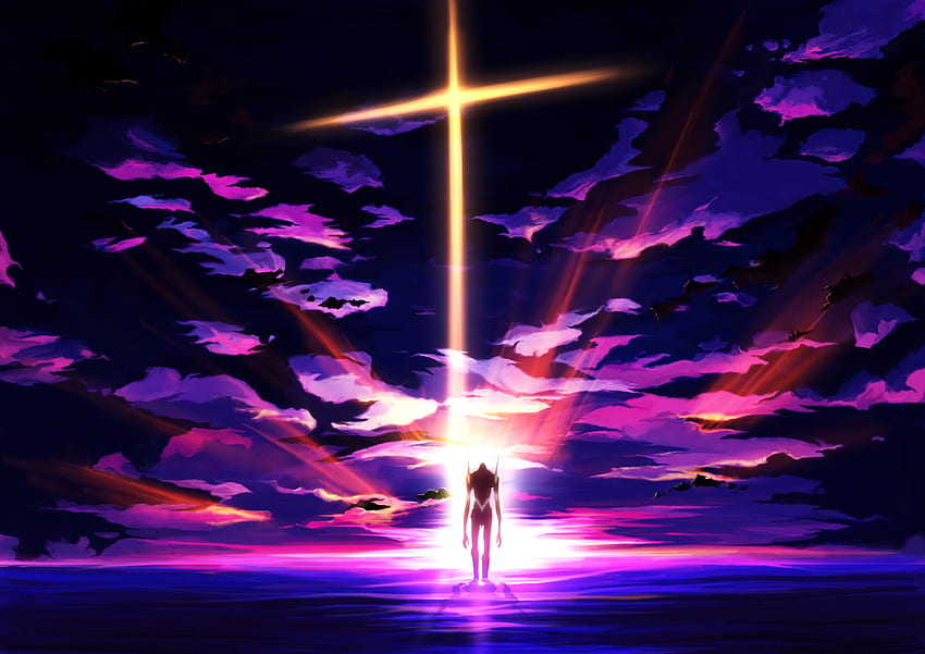 Neon Genesis Evangelion , EVA Unit 01, anime, cross • For You For & Mobile Fond d'écran HD