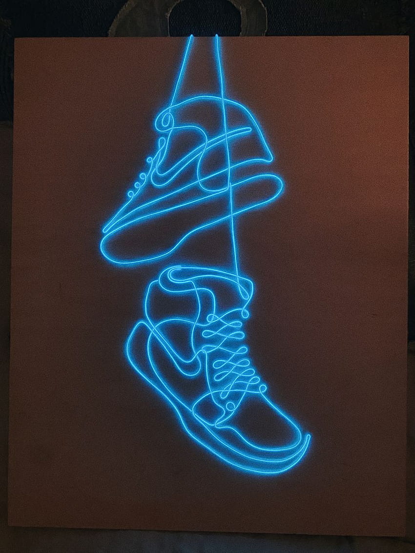 Nike Sneaker Neon Sign 2021년 구매. 네온사인, 네온사인, 네온 신발 HD 전화 배경 화면