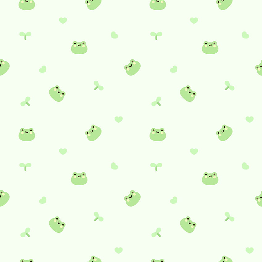 Kawaii Cute Frog Background Laptop HD тапет за телефон