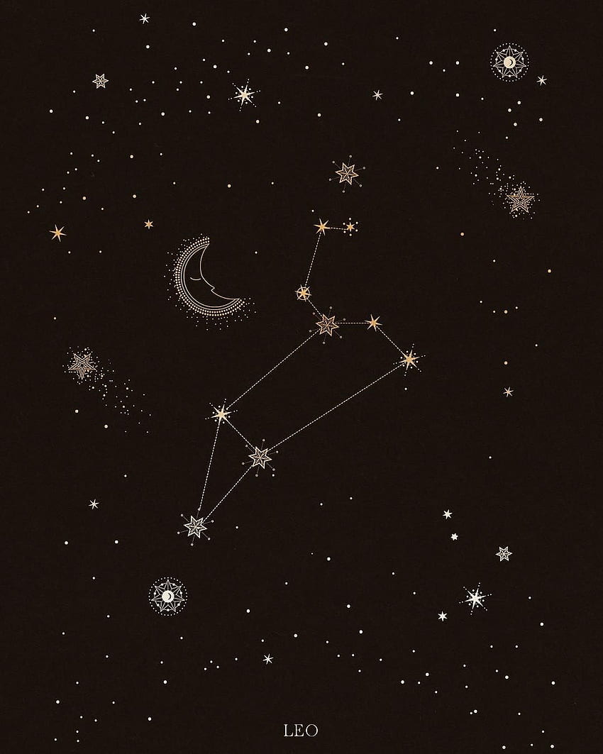 Leo Constellation by Cocorrina. Design. Constellations, Aquarius Constellation HD phone wallpaper