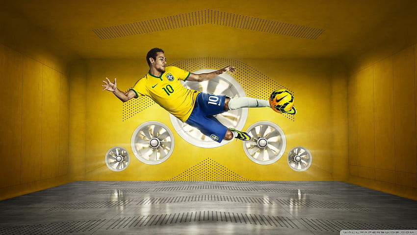 Feiern Sie Brasiliens glänzende Fußballzukunft mit Neymar HD-Hintergrundbild