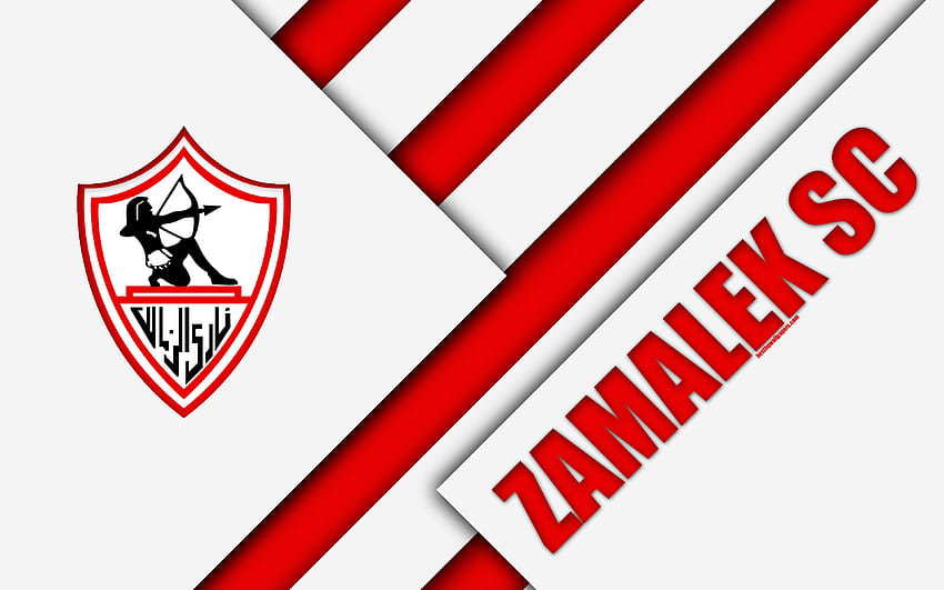 Zamalek SC, egipski klub piłkarski, logo, projekt materiałów Tapeta HD