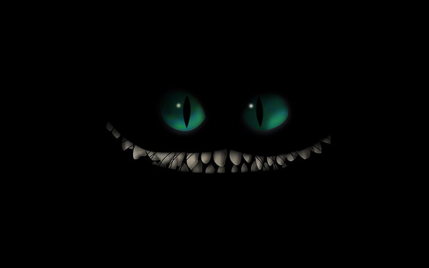 Teléfono oscuro espeluznante _ Oscuro espeluznante. Gato de Cheshire, espeluznante, aterrador, oscuro y espeluznante fondo de pantalla