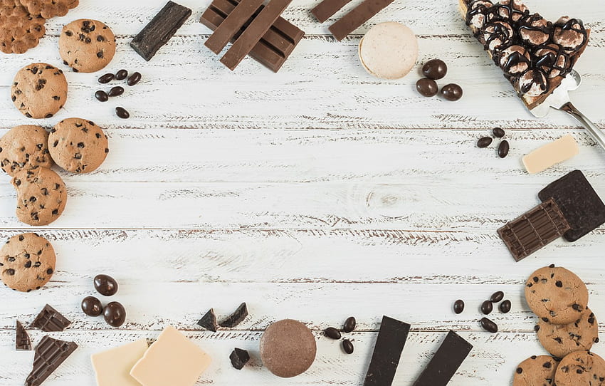 white, black, chocolate, cookies, dessert, wood, pills, Chocolate, milk for , section еда, White Chocolate HD wallpaper