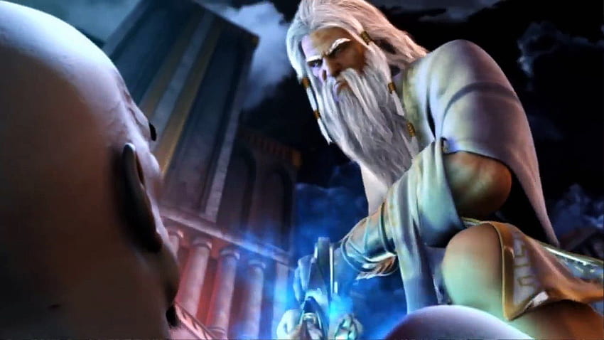 God of War 2 - Zeus zabija Kratosa (przerywnik filmowy o zdradzie Zeusa) - Wideo Dailymotion, Kratos kontra Zeus Tapeta HD