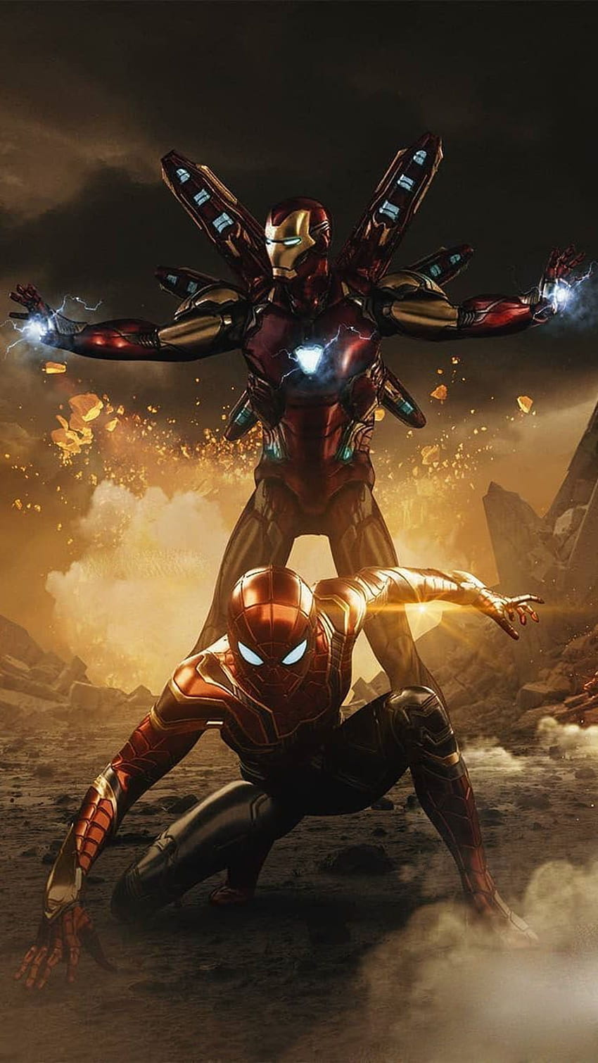 Demir Örümcek ve Demir Adam iPhone - iPhone . Iron man avengers, Marvel süper kahramanları, Iron man, Spider Man End Game HD telefon duvar kağıdı