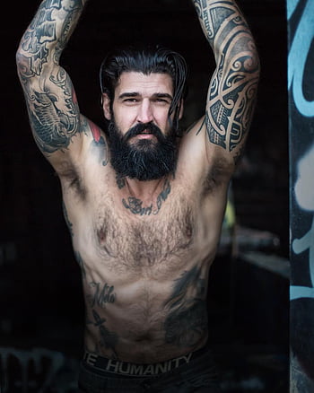 Beard men and tattoo HD wallpapers | Pxfuel
