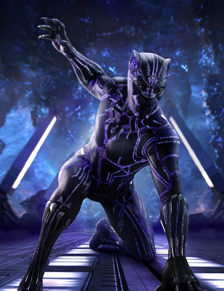 Children's Official Black Panther Deluxe AVG4 Battle Fun Film Purple Full  Suit | eBay