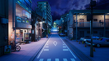 City at night anime style Wallpaper ID:5480