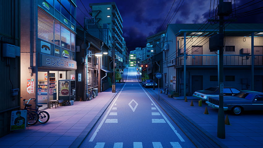 ArtStation, Anime Street Night HD wallpaper | Pxfuel