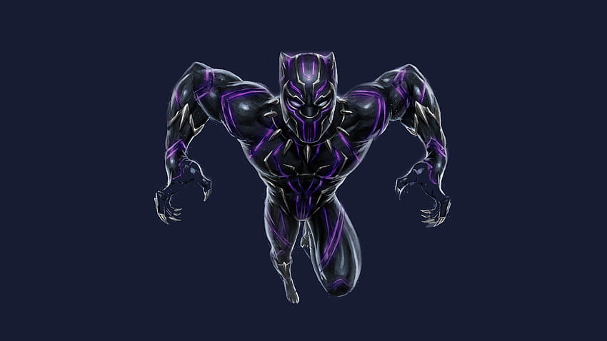 Marvel Black Panther illustration, Cool Black Panther Marvel HD wallpaper