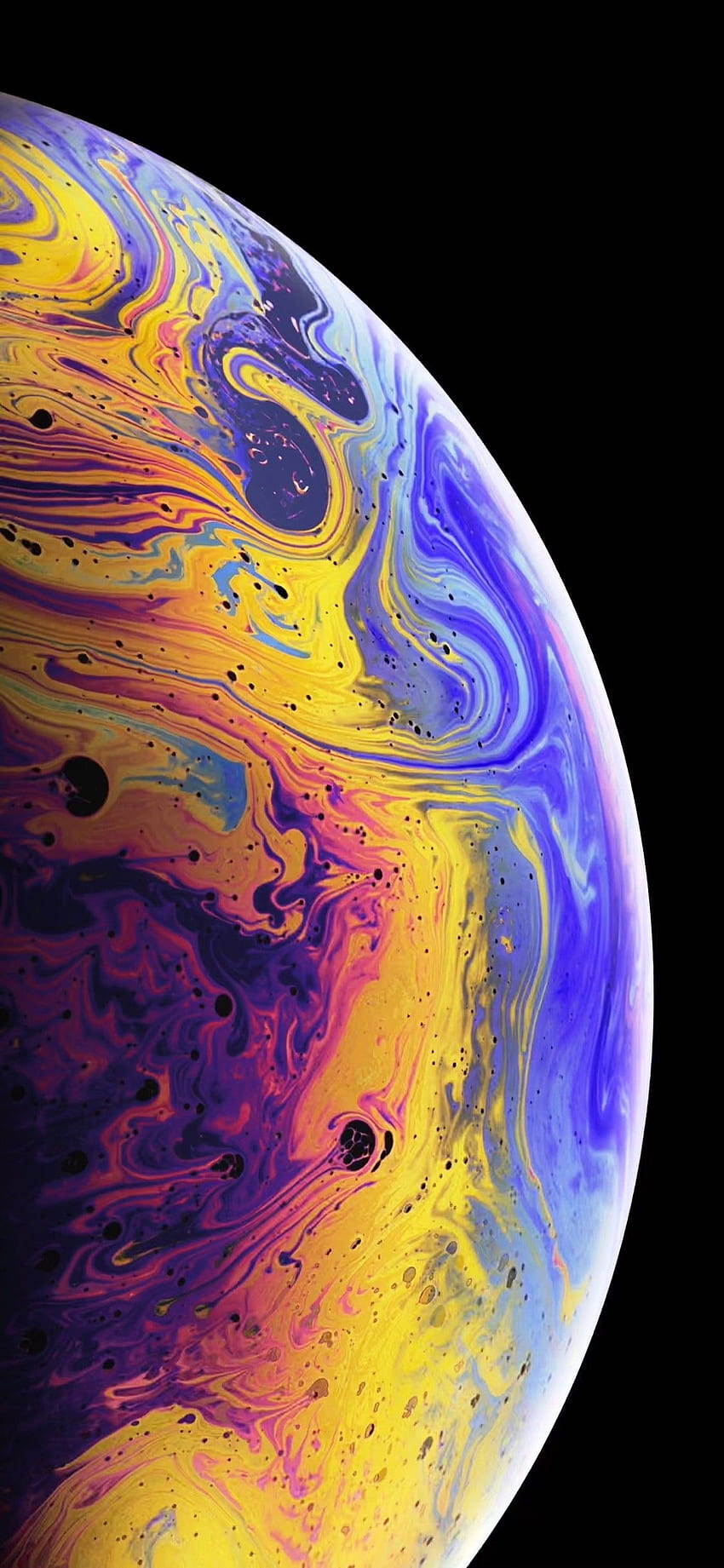 หน้าจอโฮมของ iPhone XS iPhone 3D ปี 2020 ศิลปะของเหลว วอลล์เปเปอร์โทรศัพท์ HD