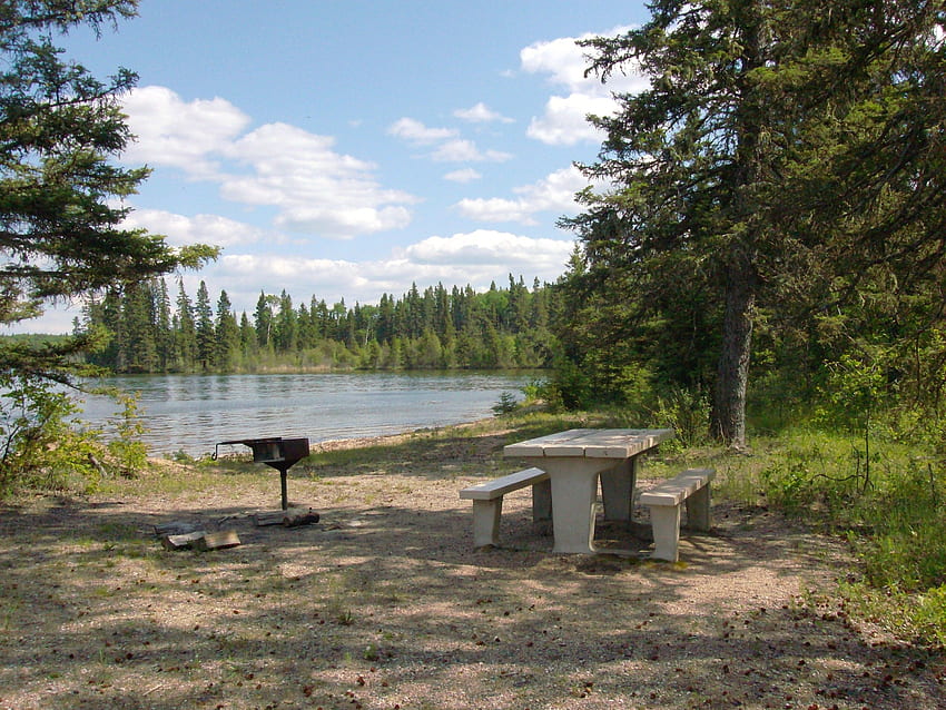 Езера: National Camping Canada Park Site Lake HD тапет