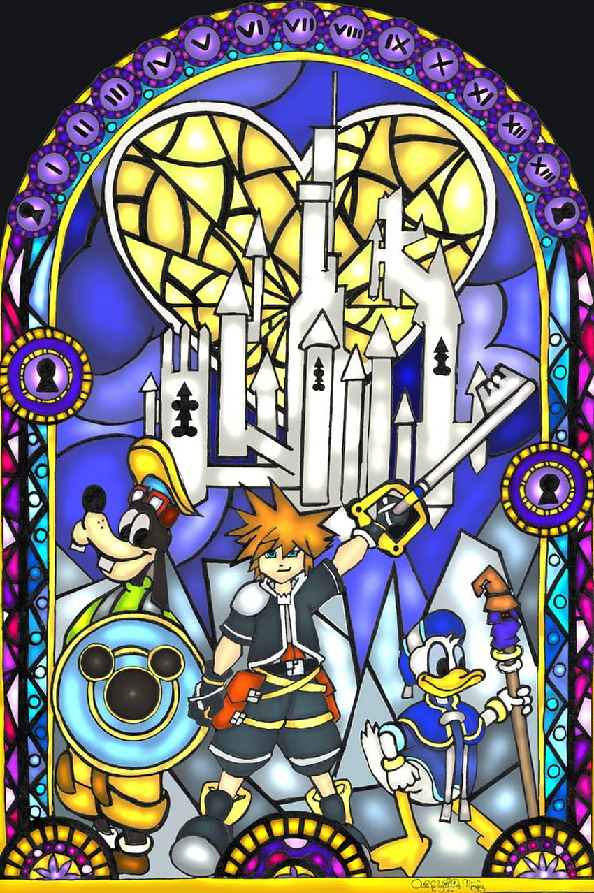Kingdom Hearts Stained Glass Window by aiduqui [] for your , Mobile & Tablet. Explore Disney Stained Glass . Disney Stained Glass , Stained Glass , Stained HD phone wallpaper