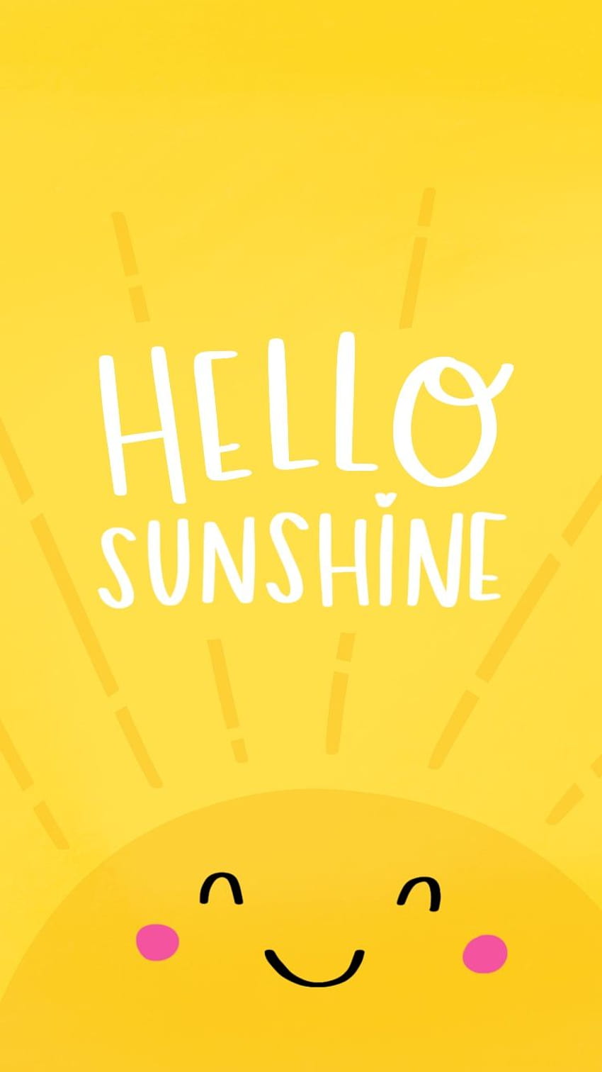 Download Hello Sunshine Pastel Yellow Aesthetic Wallpaper