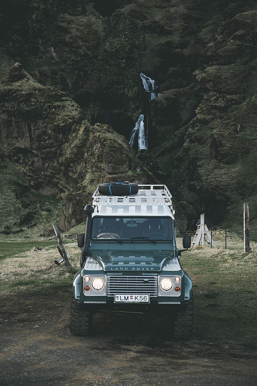 Land Rover Defender , , , . Llamarada, viejo Land Rover fondo de pantalla del teléfono