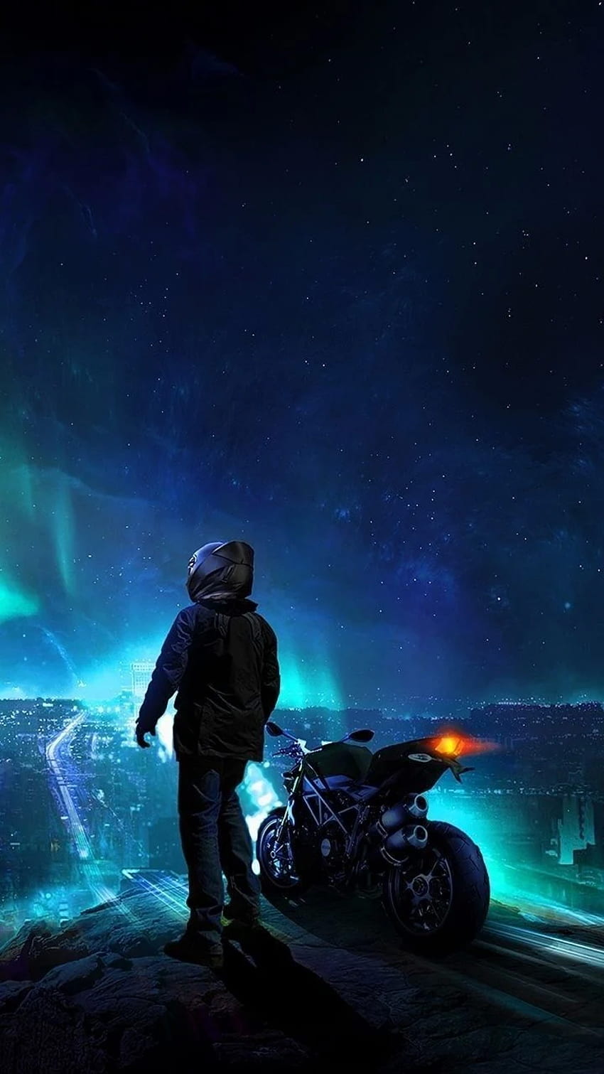 Amr Alwahab on Motorcycle in 2020. Artistic , Android , Art, Neon Motorcycle HD phone wallpaper