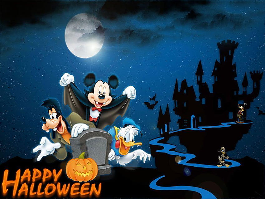 Latar Belakang Halloween Disney, Halloween Dunia Disney Wallpaper HD