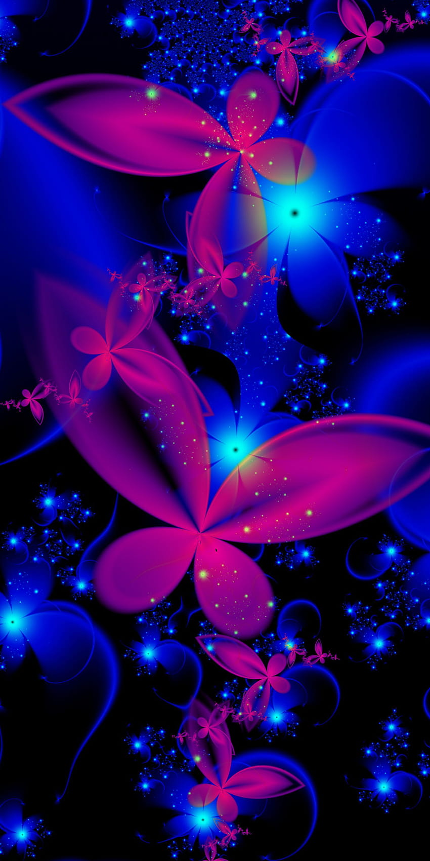 Magiczne Motyle. Kwiatowy telefon, motyl, motyl iphone, magiczny fiolet Tapeta na telefon HD