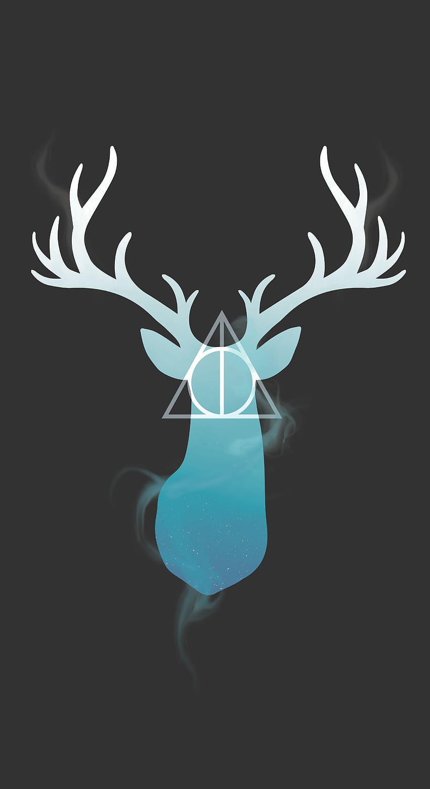 Diseño de ciervo de Harry Potter y reliquias de la muerte. harry potter Símbolos de Harry, Harry Potter fondo de pantalla del teléfono