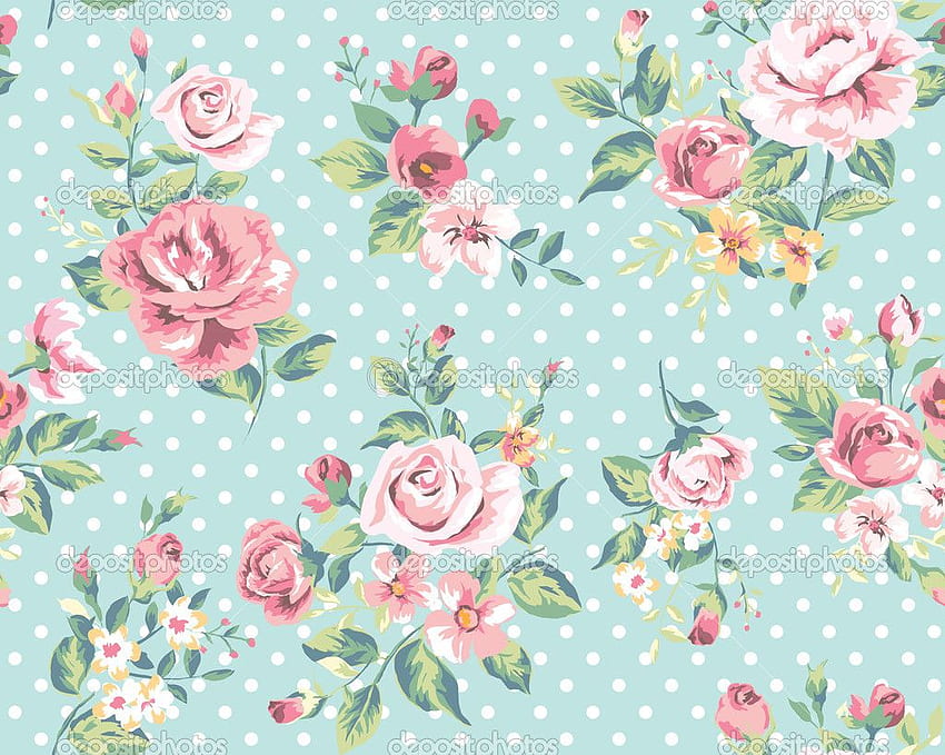 Vintage Flower, Pastel Pink Floral Vintage HD wallpaper
