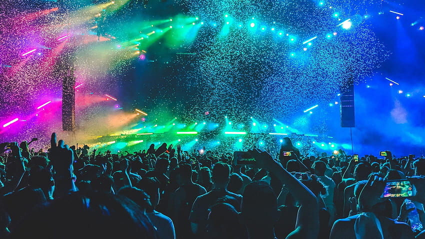 Leben, Konzert, Musik, Party, Lichter, Menschen, Farben, Neonlicht • For You For & Mobile, Club Lights HD-Hintergrundbild
