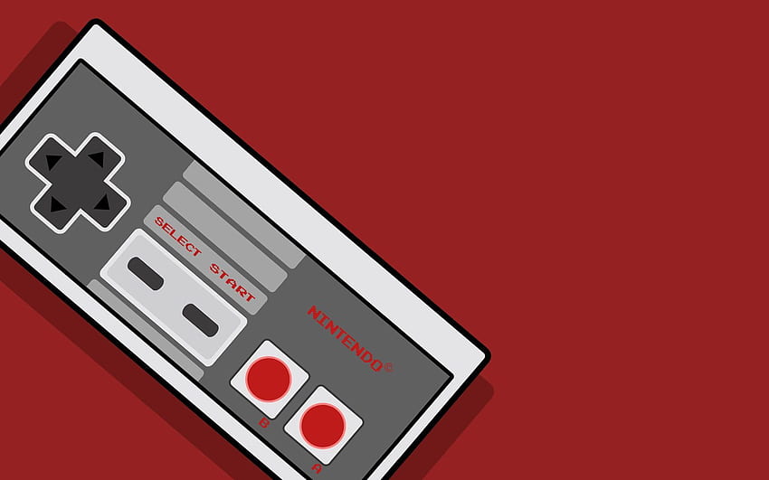 сиво и бяло илюстрация на контролер за игри Nintendo HD тапет