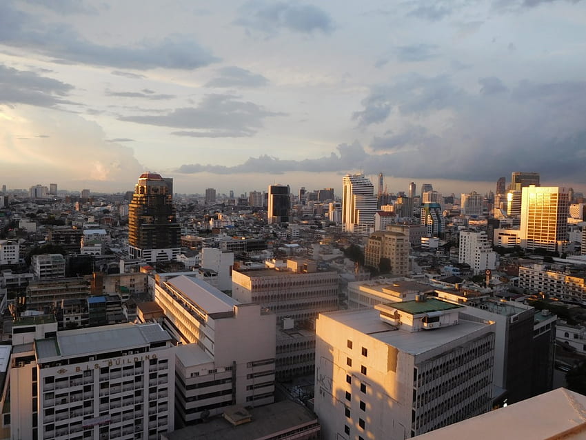 Bangkok Tailandia Tramonto, Tailandia, Bangkok, grattacieli, tramonto Sfondo HD