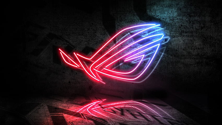 : Asus ROG neon logo HD wallpaper