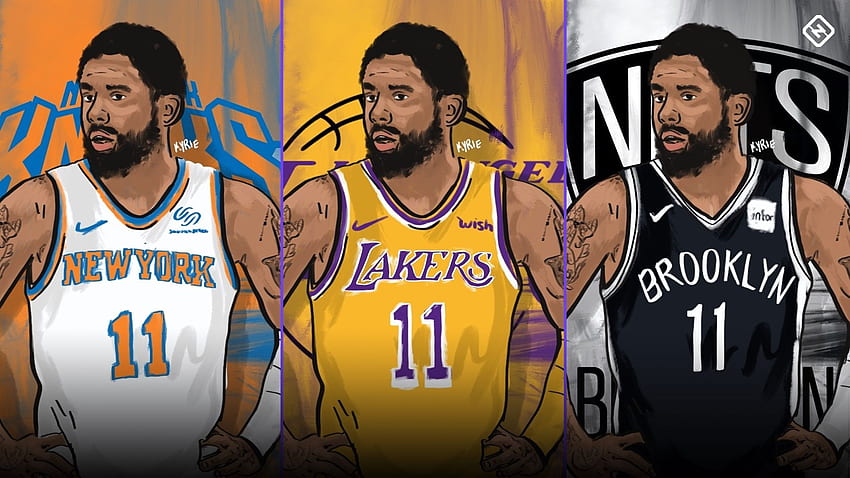 Agencja Kyrie Irving pasuje: Czy Lakers, Knicks mogą ukraść gwiezdną gwardię Netsowi? Sporting News Kanada, Kyrie Irving Brooklyn Nets Tapeta HD