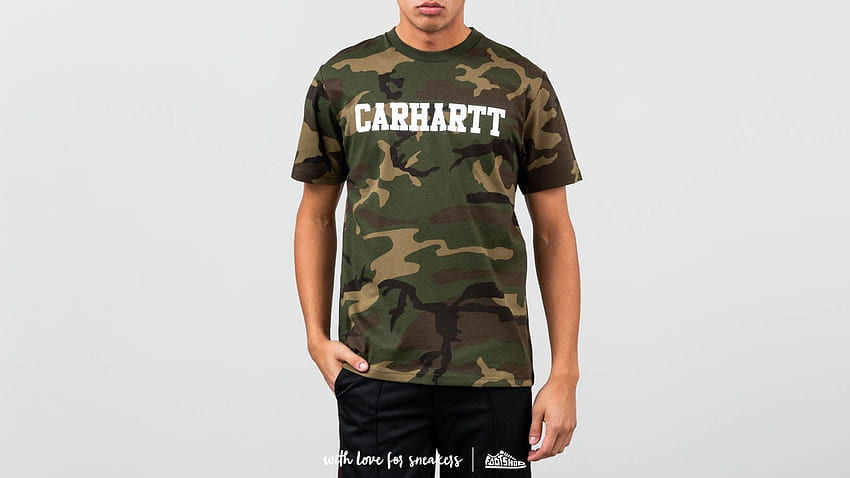 Camiseta de manga curta Carhartt Wip College - camiseta Carhartt camuflada papel de parede HD
