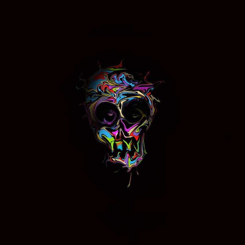 Glitch art, colorful, skull, dark, art, Black Glitch HD phone wallpaper ...