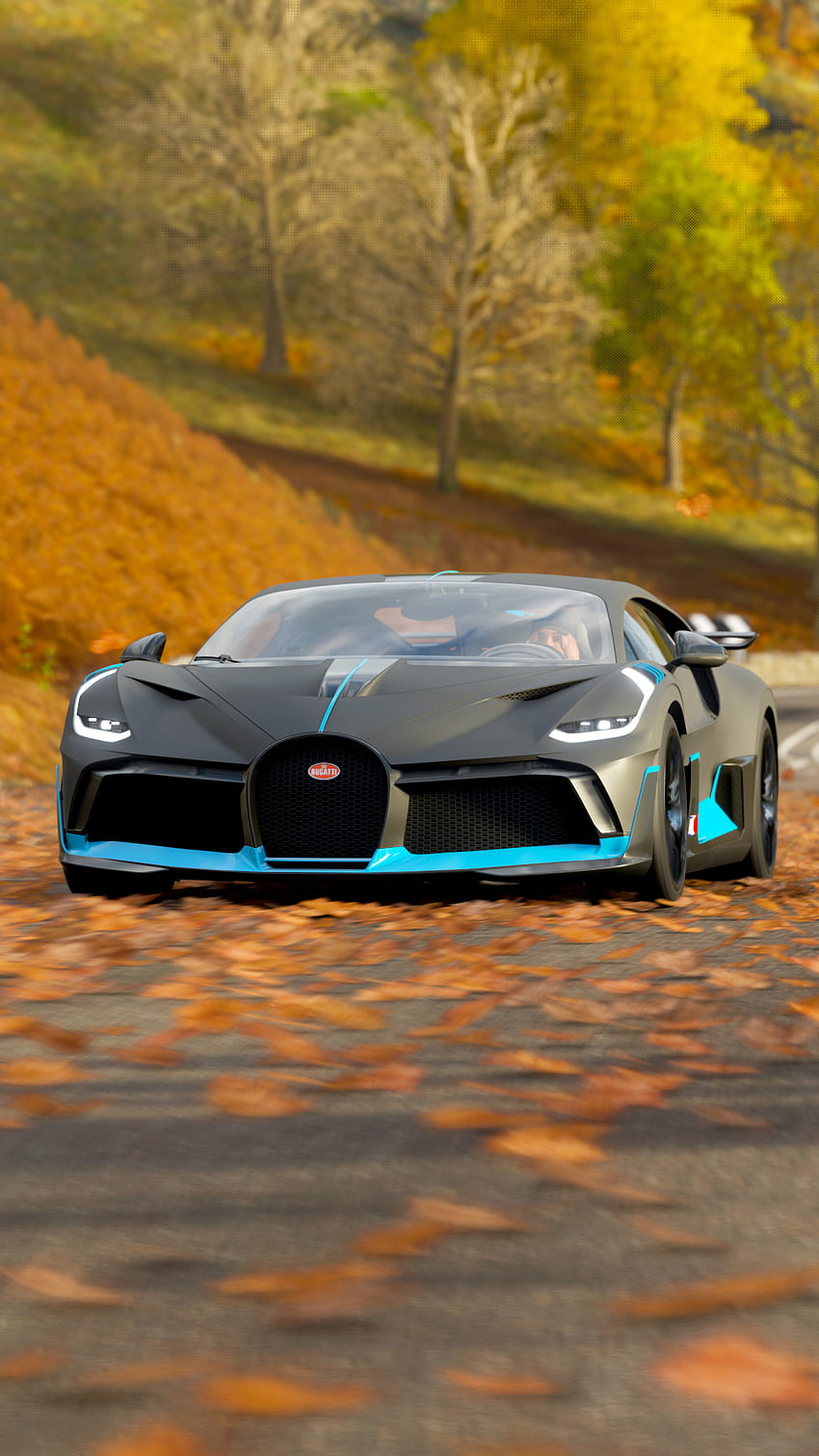 Bugatti Divo, éclairage automobile, voiture Fond d'écran de téléphone HD