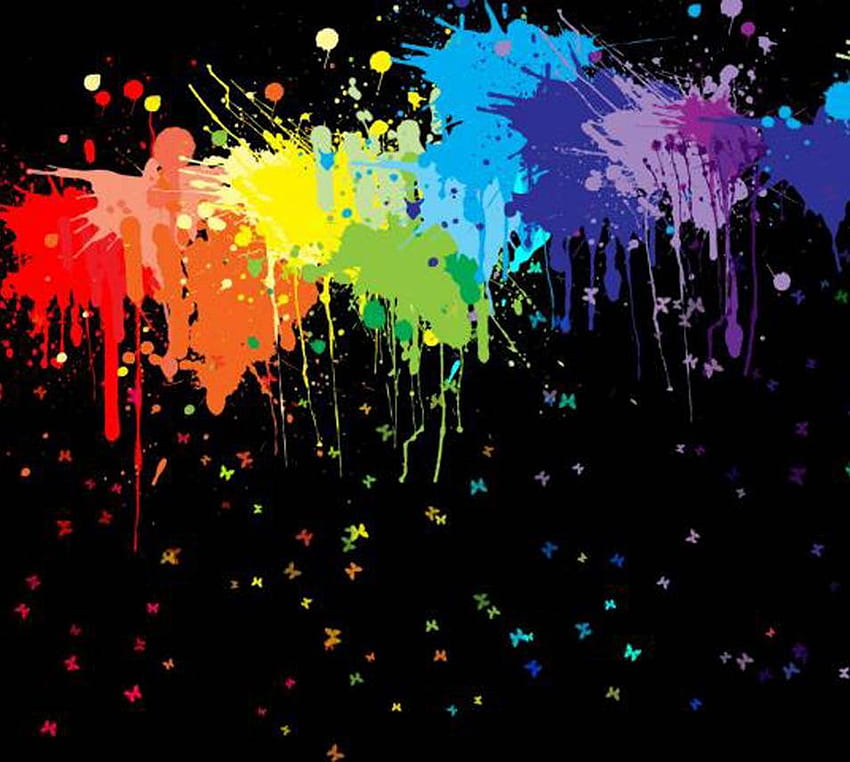 Paint Splatter, Rainbow Paint Splatter HD wallpaper | Pxfuel