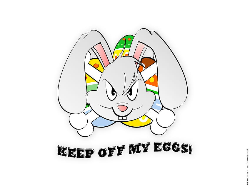 Holiday , the Rabbit, Protective of the Easter Eggs, Stay Away from Them. World HD wallpaper