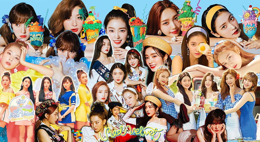 K Pop Lover ^^: RED VELVET Summer Magic, Red Velvet Collage HD wallpaper