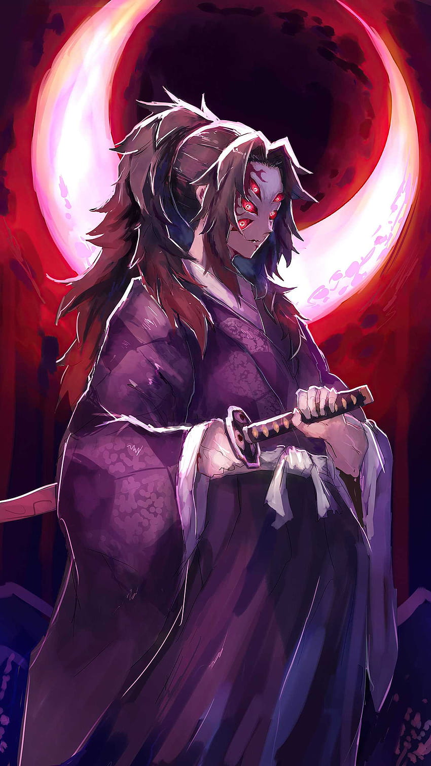 Kokushibo, Demon Slayer Kokushibo fondo de pantalla del teléfono
