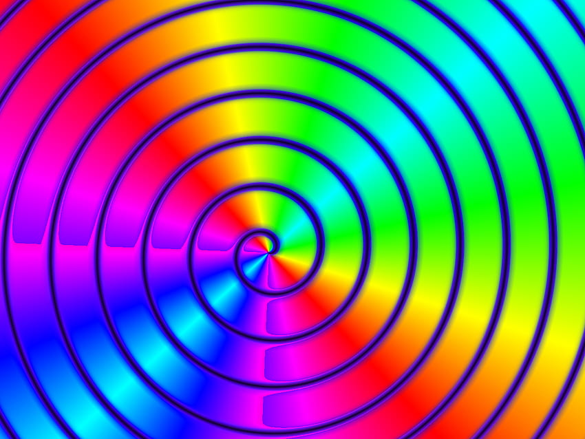 Background Rainbow, Spiral Rainbow HD wallpaper